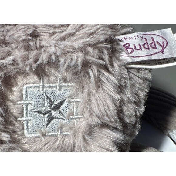 Scentsy Buddy Sloth Plush Toy Grey With Silver Bow & Star Emblem - Picture 5 of 9